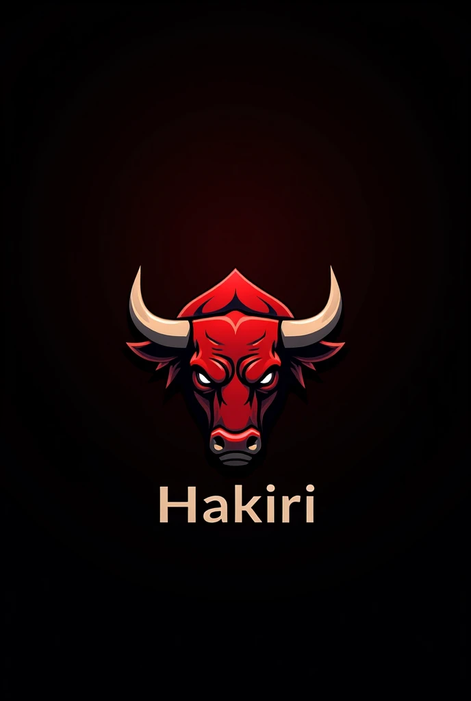 logo representing a bull in red with a black background that serves as an Instagram profile photo and flyers that have the word HAKIRI below