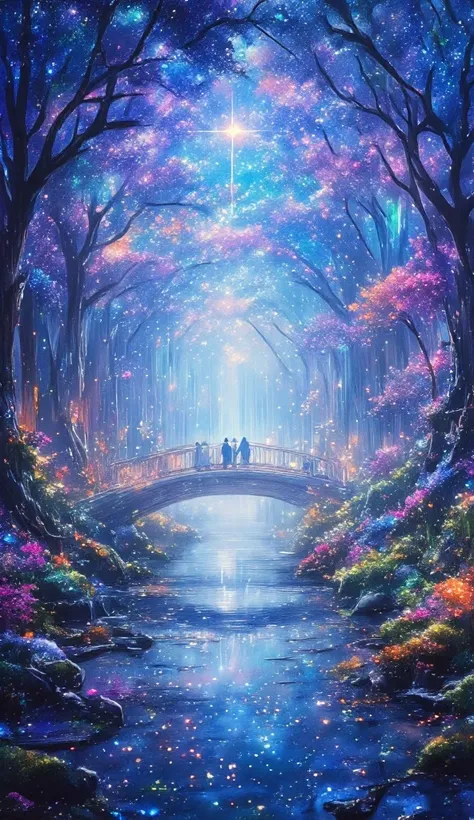 A mystical rainbow bridge, fantasy landscape, dramatic lighting, vibrant colors, (best quality, 4k, 8k, high resolution, masterpiece:1.2), ultra detailed, (realistic, photorealistic, photorealistic:1.37), HDR, UHD, studio lighting, ultra-fine painting, sha...