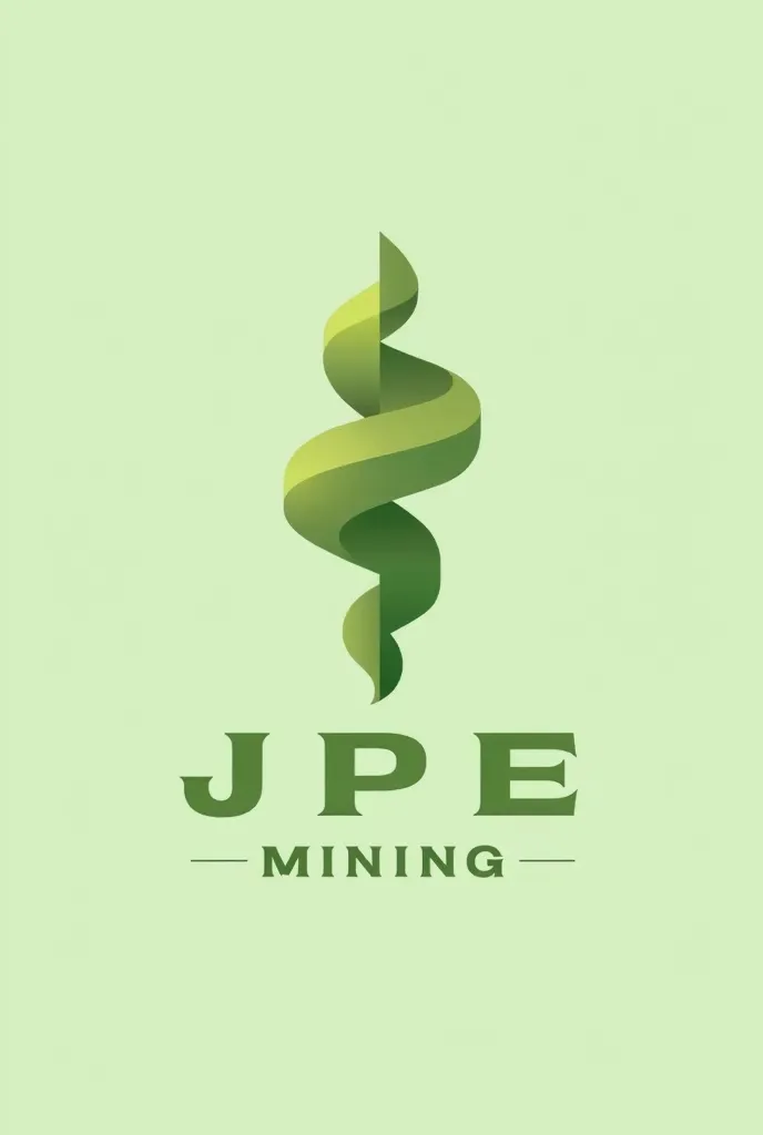 Create a logo in avocado green tones more focused on pastel colors for the company 
JPE mining company