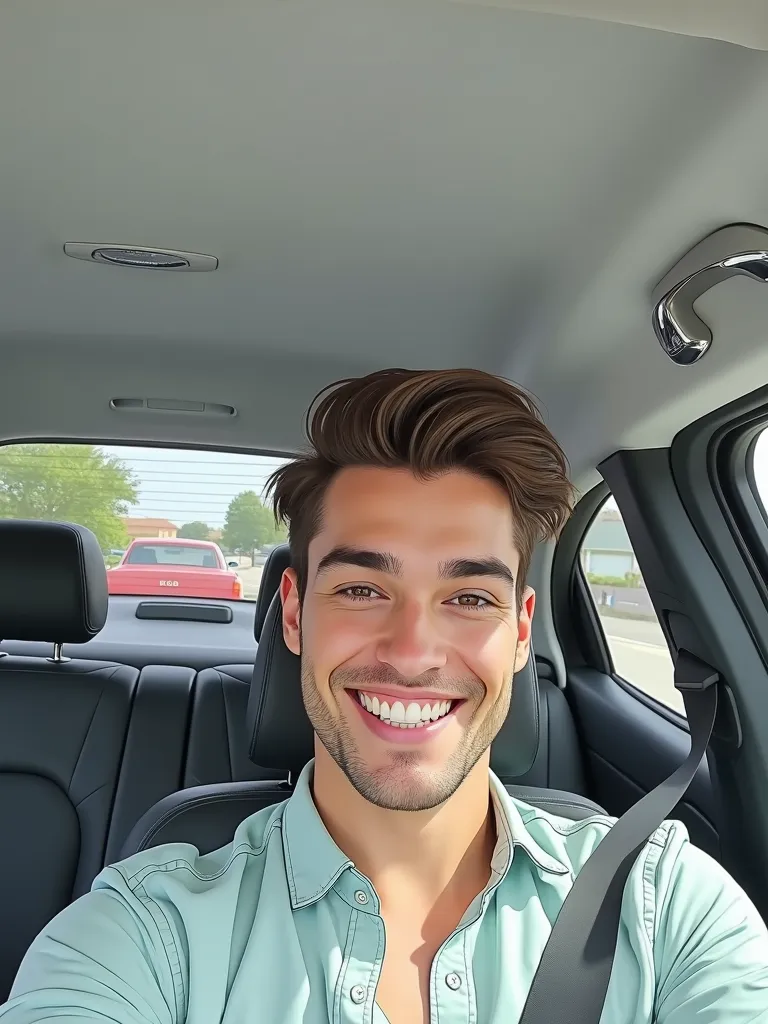 Matthew Laizure smiling. Square jawline. Perfect teeth. Full head of hair.