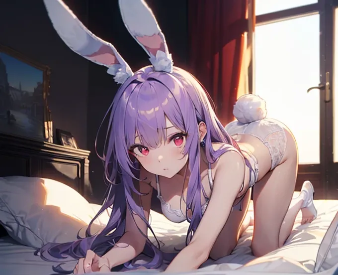 (Close up :1.3), really, best quality ,  More details, CG's high-quality show ,  the most tender and beautiful ,  Floats softly  ,  has a high resolution, ( 1 girl), ( best quality ,4K,8k,masterpiece:1.2), (   light purple hair   :1.5),( beautiful long hai...