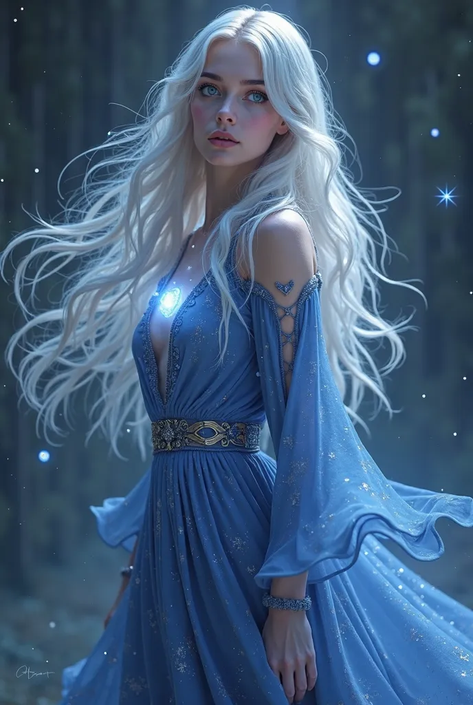 Illumina's appearance is as ethereal and mesmerizing as the dreamscapes she traverses. Here's a detailed description:

 Starlight Eyes: Her eyes are pools of pure starlight, shimmering with celestial energy. They hold a depth of ancient wisdom and a gentle...