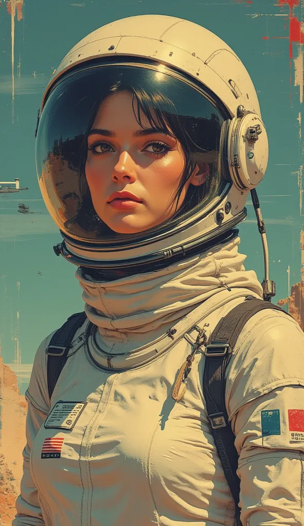 Design a detailed and evocative art concept of a soviet future crew member from Ivan Efremov's science fiction novel "The Hour of the Bull" (Час Быка). This female character, Zorina, is a member of the spaceship "Tantra," embarking on a journey to the dist...