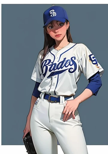   pitcher pitching   、 is tall 、  、  there's a very beautiful woman in a San Diego Padres uniform,Yokohama Stadium、pitching、