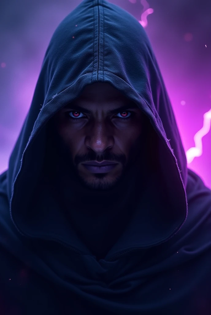 
“Create a stylized digital portrait of 'Darkvision', an enigmatic warrior with intense and penetrating eyes. He wears a stylized digital portrait of 'Darkvision', symbolizing legendary battles. The background features a fusion of purple and blue tones, wi...