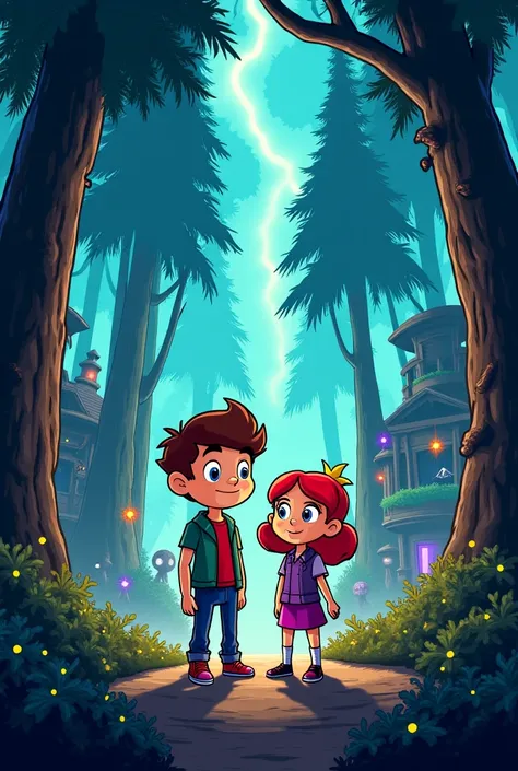 Transform this photo in the Gravity Falls animation style 