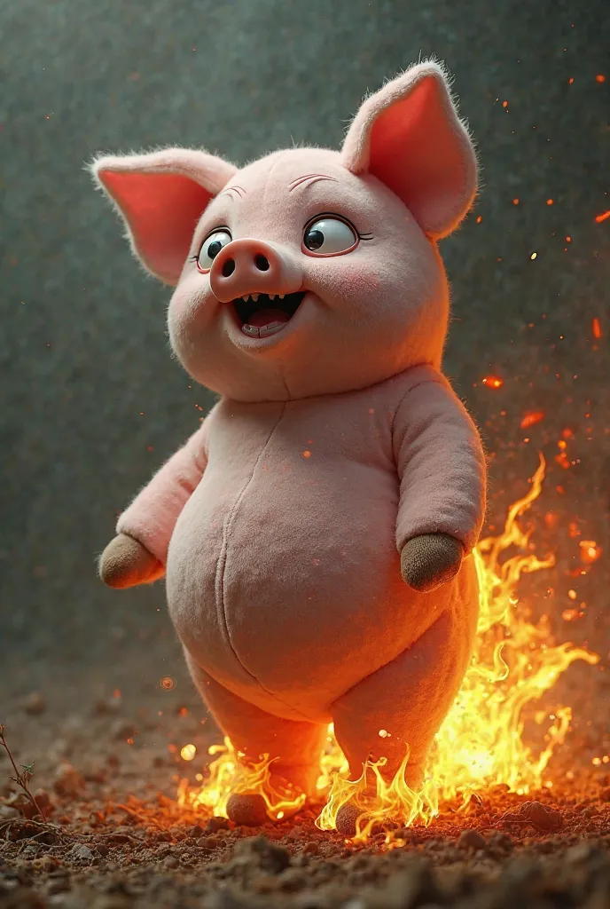 Make me a stuffed pig setting fire in my ass