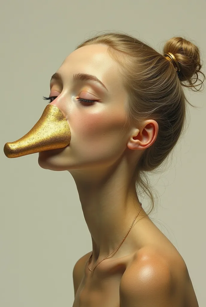 Make a long golden nose, well, not very long