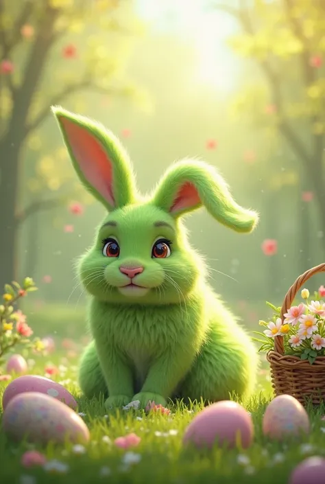 Make a green Easter Bunny