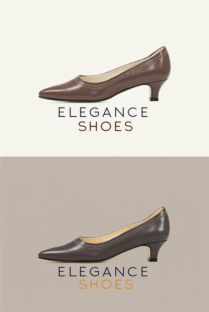 The logo of the single logo is the name of Elegance Shoes with a picture of a shoe
