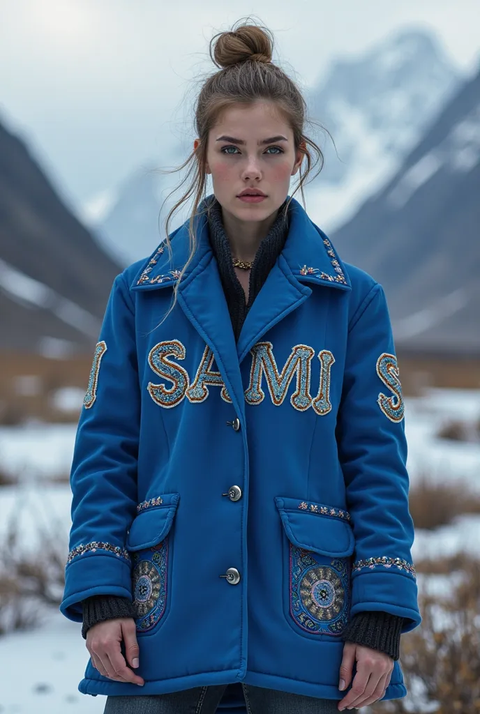 A blue bloze with sami name at between 