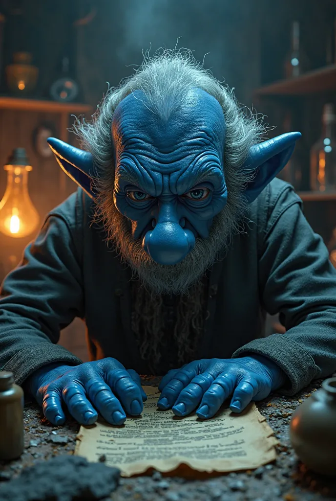 Creates image of gargamel character from Smurfs is depressed after hackers hacked his whatsapp account 