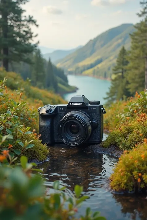 Camera with scenery