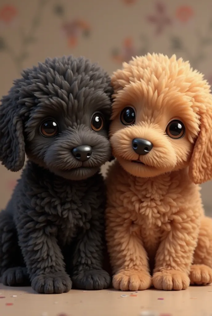 look like if a black male toy poodle were to mate with a honey-colored female Labrador, What would the puppies?