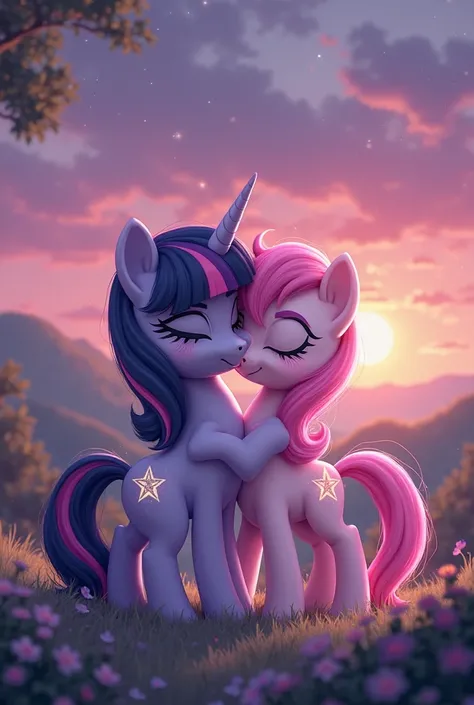 Twilight espacly de my little pony abraçando starligt 