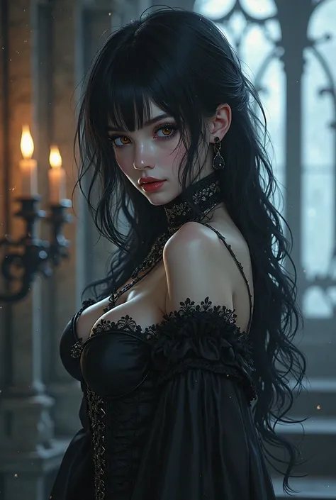 Sexy gothic anime girl