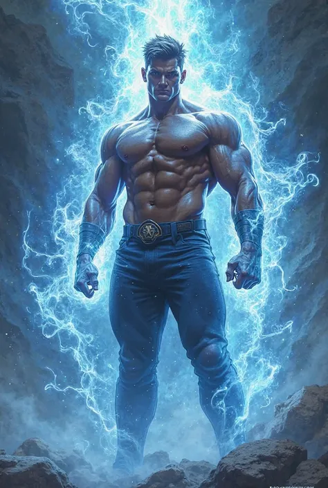 hero, Muscular, beautiful, Strong with plasma powers