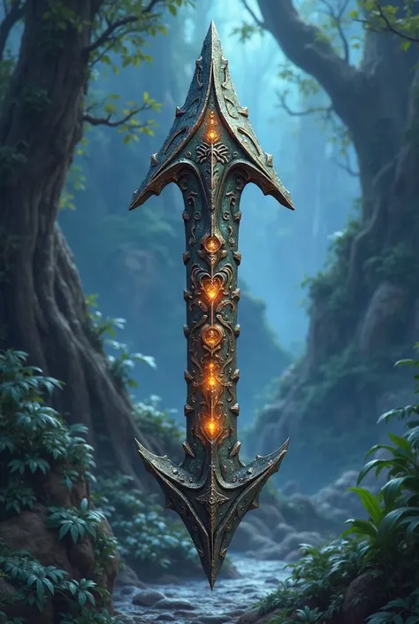 Previous button (PreviousButton):

 Description : "An arrow icon to the left, designed in an epic World of Warcraft style. The arrow should appear to be made of ancient metal, decorated with glowing runes. The background can be a mystical jungle landscape ...