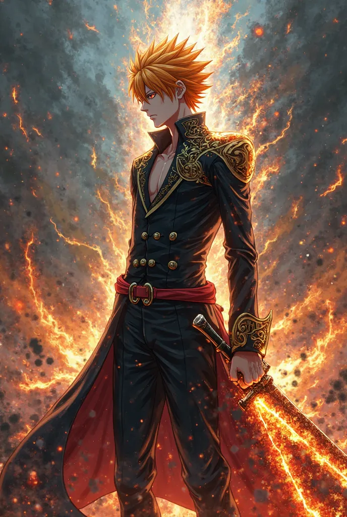 

Prompt:

Imagine Ichigo Kurosaki standing in a dynamic, battle-ready pose. His form is transformed into an awe-inspiring fusion of his Shinigami, Quincy, Hollow, and Fullbring heritage. His sleek, dark Tensa Zangetsu style is enhanced by intricate, glowi...