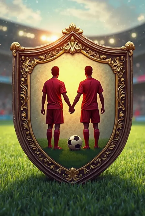 A soccer shield with the words loyalty and companionship