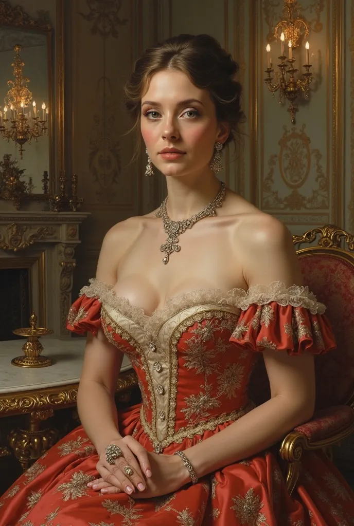 Anna Oginova in a London mansion