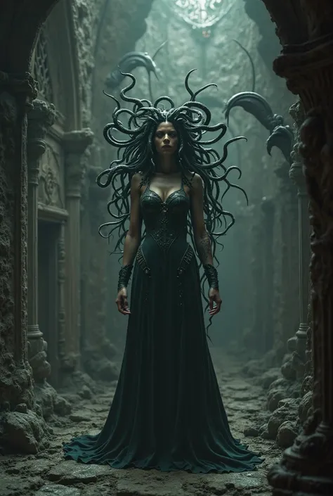 Medusa gorgon in a castle