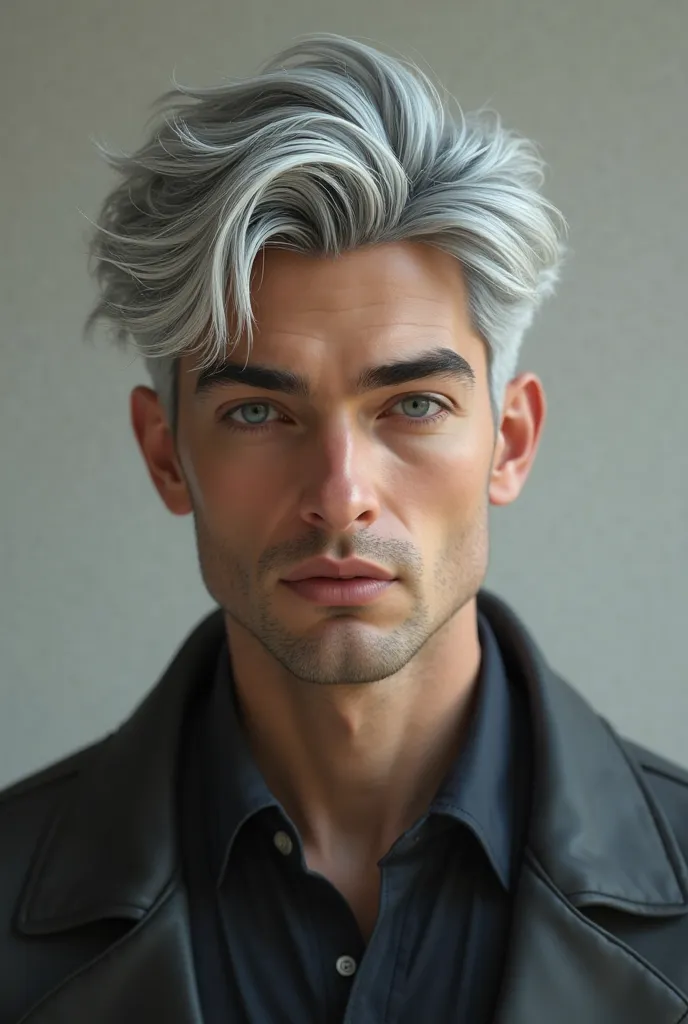 Create gray hair young man