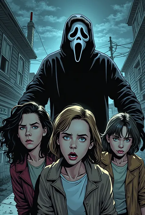 Il faut que tu me le fasse en comics en ajoutant des scène et des bulle avec des dialogues en t’inspirant du film Scream