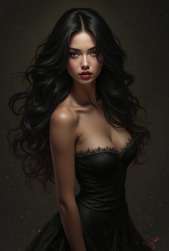 A very sexy woman with dark hair 