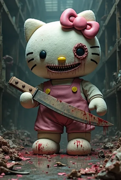 Hello Kitty – The Giant Cursed Doll

The abandoned doll factory is a vast, decaying nightmare. Torn fabrics and shattered porcelain heads litter the ground, while rows of empty shelves stretch into the darkness. Faint whispers seem to echo from the broken ...