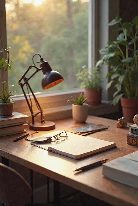 Workspace with beautiful stationery