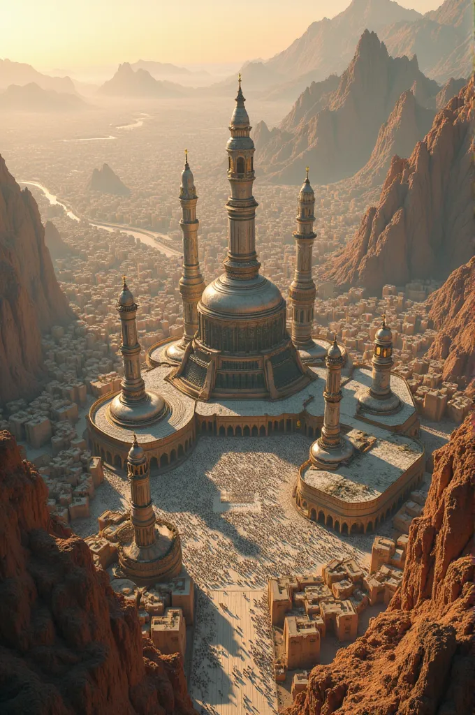 Mecca from the top is very beautiful for a highly accurate design with a high balcony 