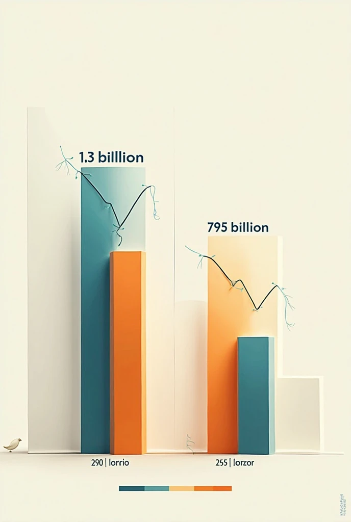 Bar chart showing the decrease in the number of undernourished (In 2009 one billion and 300 million and now 795 million)