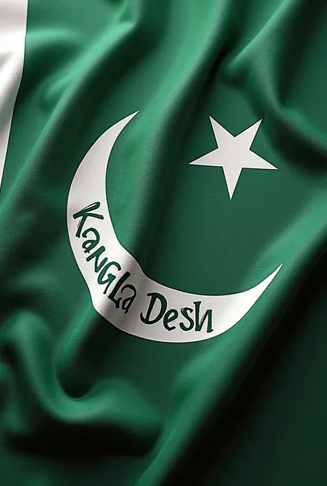 

"Pakistan's flag with 'Kanglah Desh' written on

"Pakistan's flag with 'Kingla Desh' written on it!"


