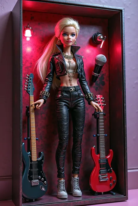 It generates a box of a Barbie-style doll that is dressed as a glamorous rocker, Brads style and that your box has your accessories and the name of the doll