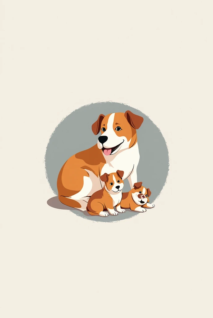 Create a logo with the name mater petz, a company that takes care of pregnant dogs, with puppies. We take care of your puppies.  In gray and orange colors 