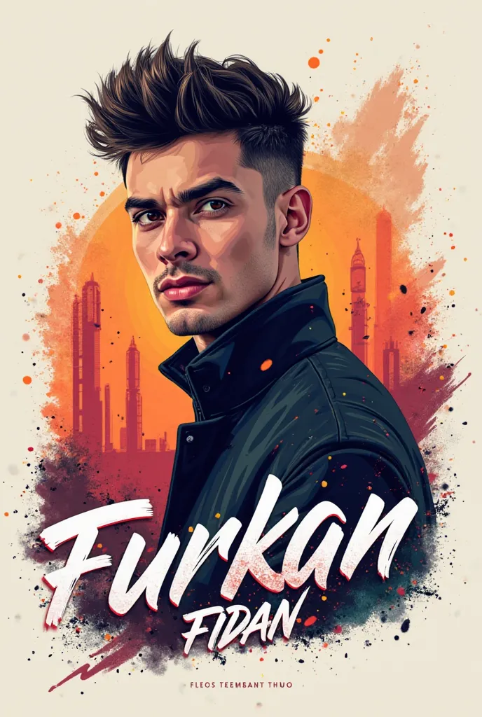 name furkan fidan bana create profile photo for youtube Make logo furkan fidan write