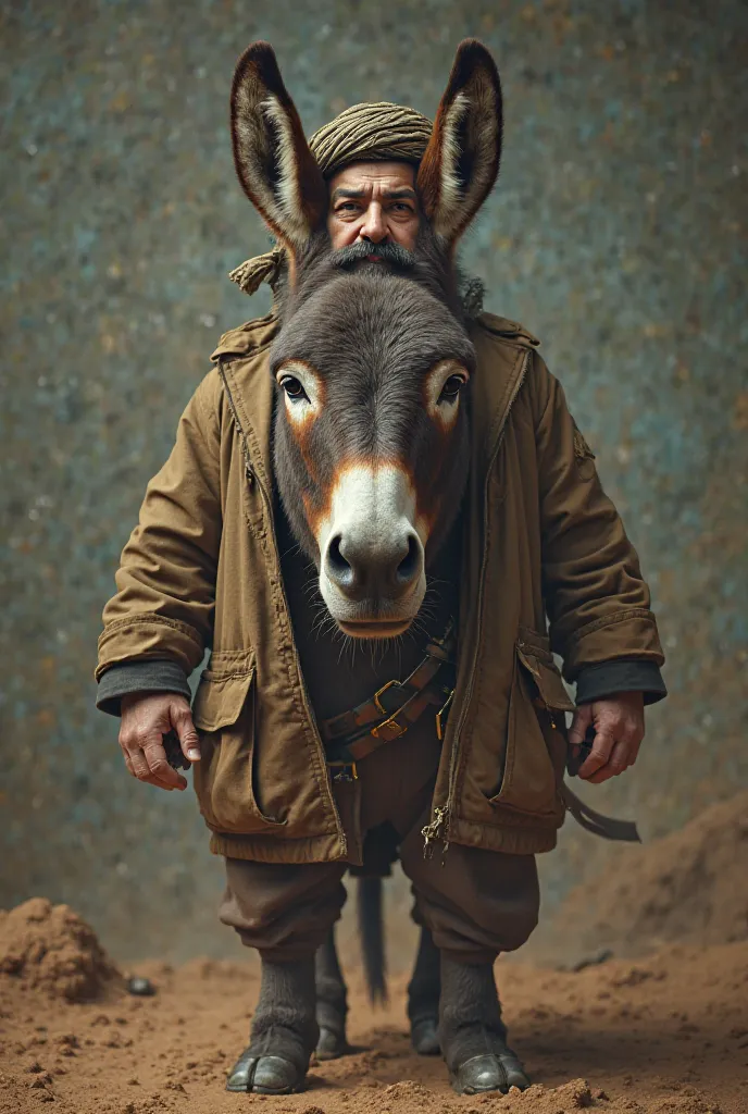 A picture of Hassan Nasrallah in the body of a donkey in 4K resolution with saturated lighting 