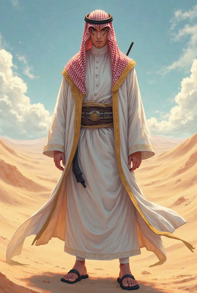 Naruto wears a Saudi costume 