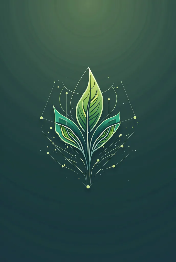 Create a unique logo for AgriGuard, symbolizing the combination of plants and AI/technology