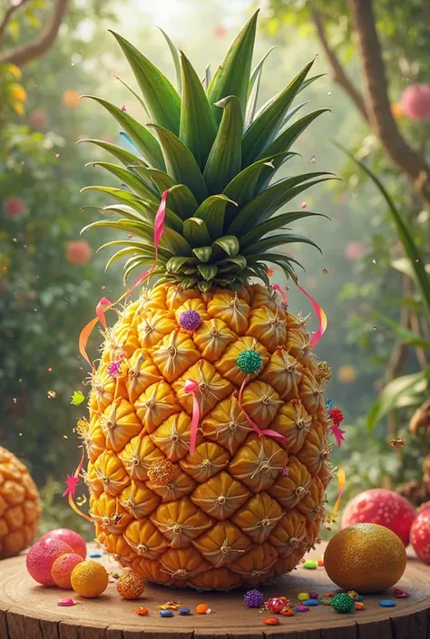 Decorated pineapple