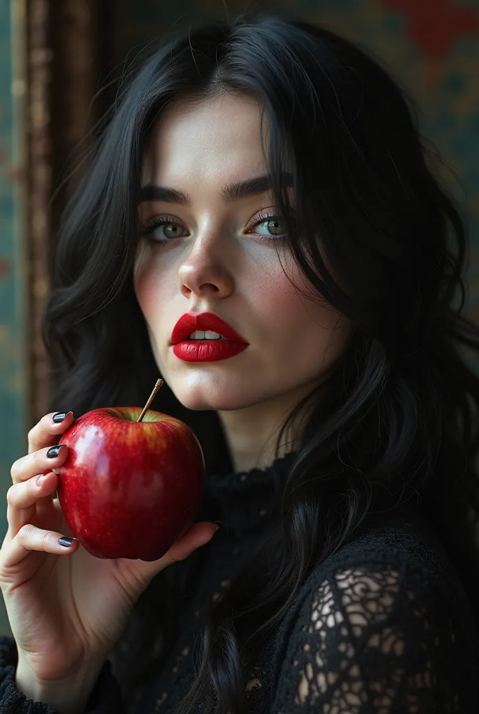 ((RAW photo),  absurd, ( absurd resolution)), masterpiece, better quality, (Extremely detailed 8k unit CG wallpaper), ( lipstick best illustration), ( best shade ), Realistic lighting, detailed and beautiful shine, (( 21 years old)), girl,  long black hair...