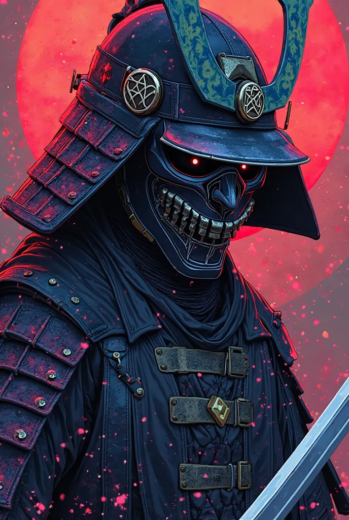 
a close up of a person with a samurai mask and a sword, cyberpunk art inspired by Kanō Hōgai, trending on Artstation, ukiyo-e, cyberpunk samurai, very beautiful cyberpunk samurai, neon samurai, portrait of a cyberpunk samurai, urban samurai, samurai style...