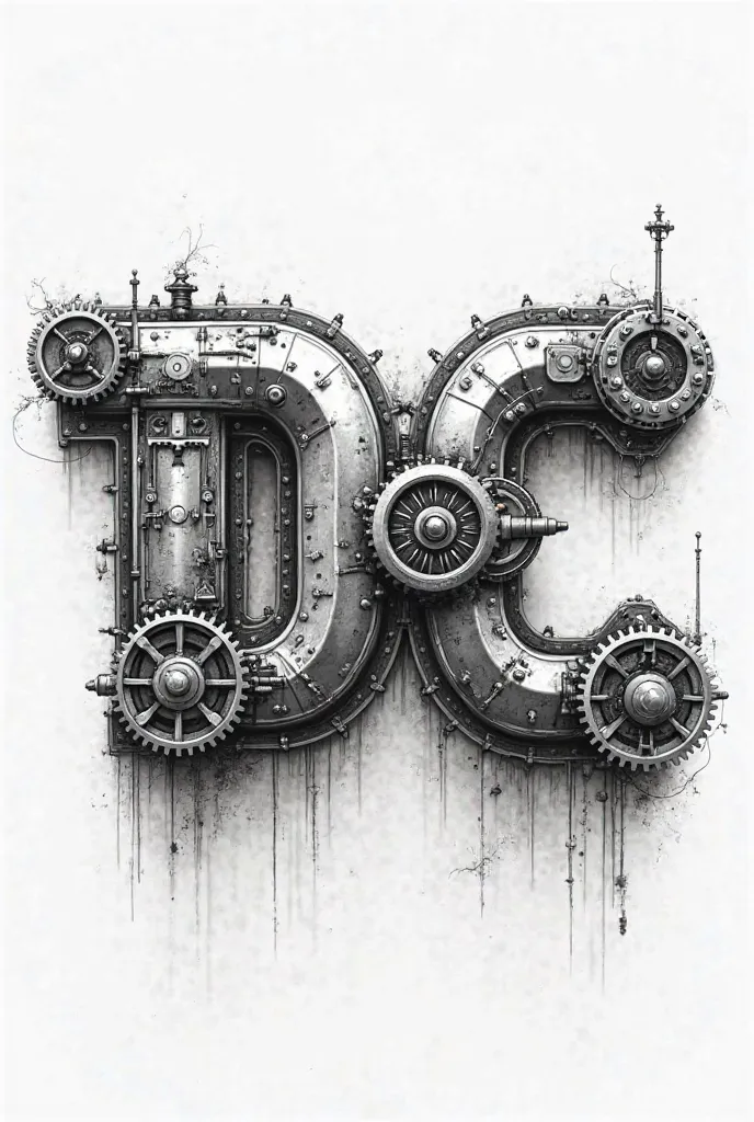 Create Graphite with the TDC Letters , with mechanical style
