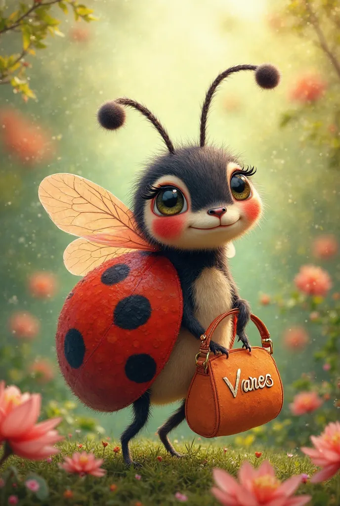 Ladybug who has a bag with the first name VANES 