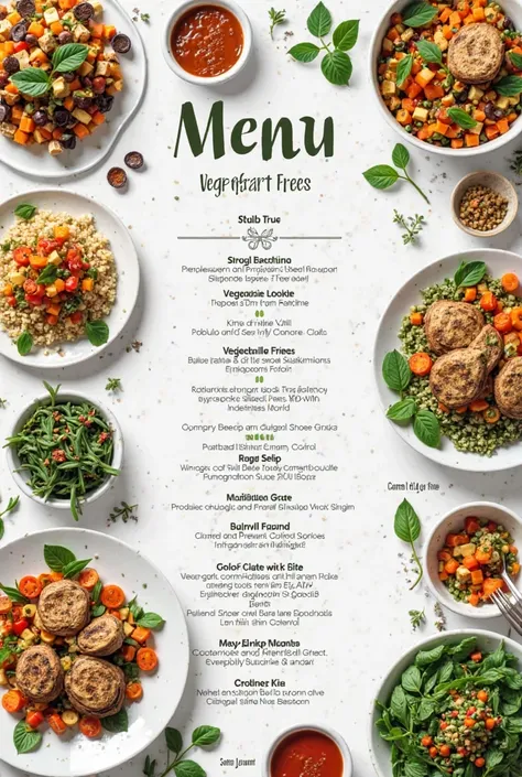 Create a menu for a corporate lunch for 30 people with vegetarian and gluten free veggies it must include pictures of the chosen dish with its description 