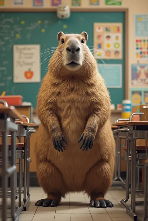 A capybara in the classroom 