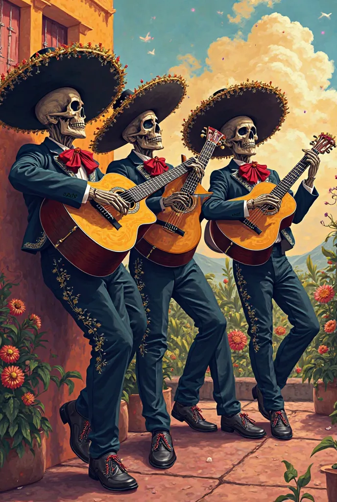 Mariachi de Calavera with guitar