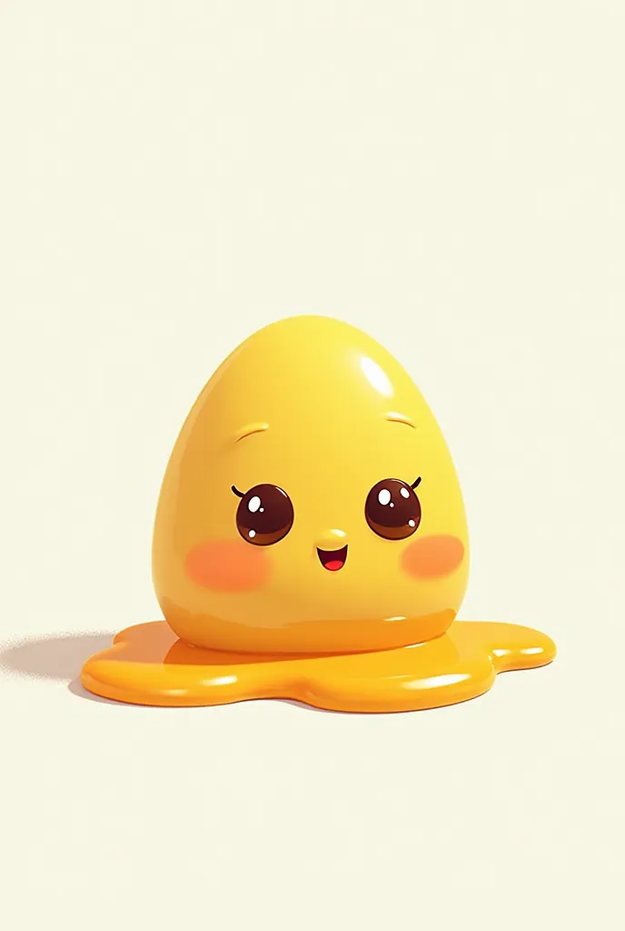 image of an animated yolk with a white background