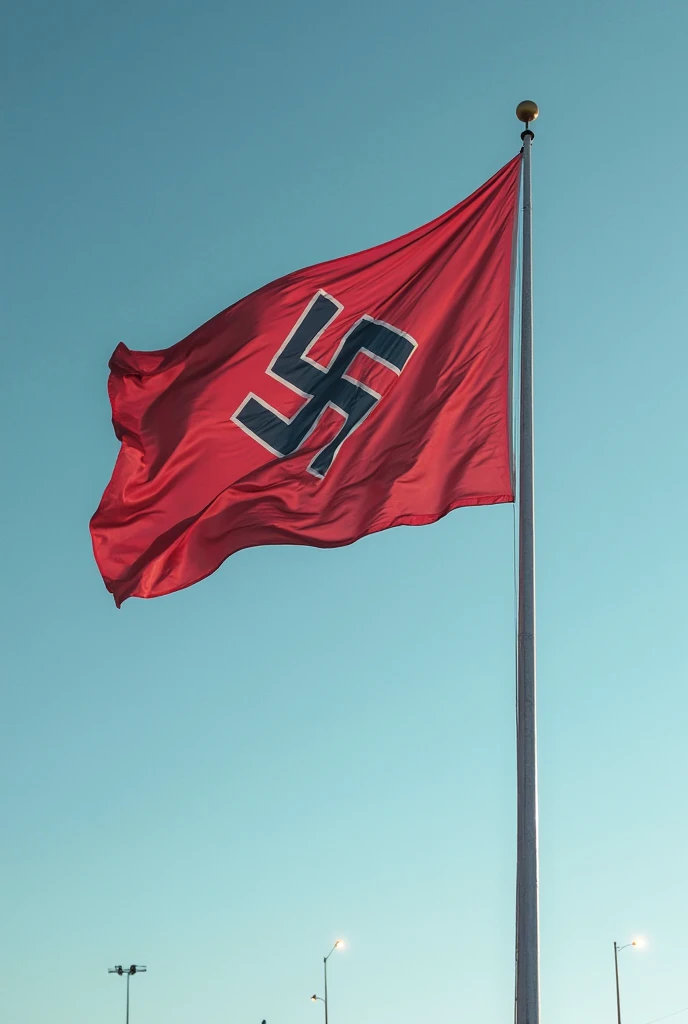 Image of flag with swastik 